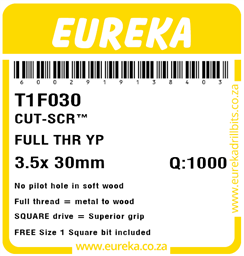 T1F030 - Cut Screw -T1F030_Label_T